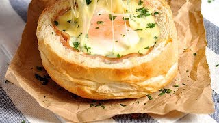 No Washing Up Ham Cheese Bread Bowls [upl. by Adler]