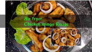 Easy Air Fryer Chicken Wings Recipe  air fryer chicken recipe  crispy chicken wings recipe [upl. by Noryak]