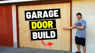 How To Build a Wood One Piece Garage Door Jonny DIY [upl. by Irving]