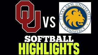 OU Sooners vs Texas A amp M Commerce College Softball 2024 Season at Loves Field [upl. by Anerbas]