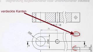 Linienarten in technischen Zeichnungen [upl. by Furey630]