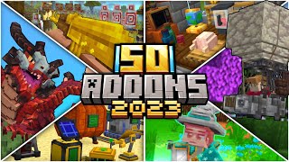 TOP 50 ADDONS DE 2023 PARA MINECRAFT PE BEDROCK [upl. by Rissa665]