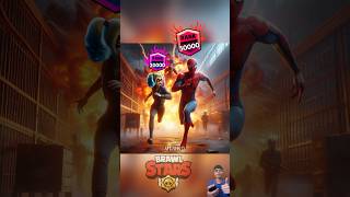 SpiderMan acts to escape💥spiderman dc marvel brawlstars memes shorts all top [upl. by Aeneg404]