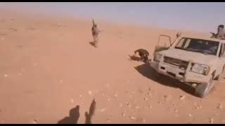 Iraqi tribesmen chasing an IS pickup in the middle of Anbar desert [upl. by Edmund]