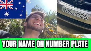 CUSTOMISED NUMBER PLATE IN AUSTRALIA [upl. by Ahsimac]