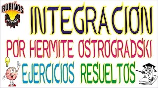 integración por hermite ostrogradski ejercicios resueltos de cálculo integral [upl. by Aitret]