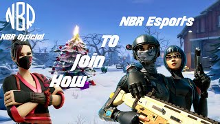 How To Join NBR Esports Join a Fortnite Team  HowtojoinNBR [upl. by Nattie]