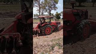 VS1207 KubotaM6040 tractor plowing [upl. by Otsugua]