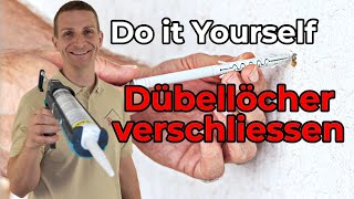 So einfach gehts Dübellöcher richtig verschließen  Tutorial für Einsteiger  ImmoTrainer Wetzikon [upl. by Fabiolas]