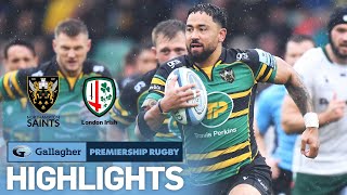 Northampton v London Irish  HIGHLIGHTS  Tense Clash With Late Drama Gallagher Premiership 202122 [upl. by Starlin]