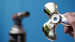 EXPERIMENT Gallium Fidget Spinner VS Gas Torch [upl. by Siegler]