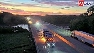 HORROR Arkansas Distracted Tractor Trailer Driver Crashes Into Truck That Lost Flaming Tire [upl. by Llekim]