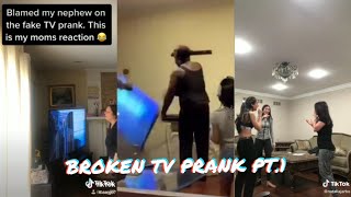 BROKEN TV PRANK  tiktok compilation pt1 [upl. by Egidius655]