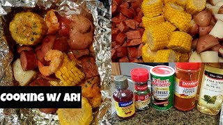 Shrimp Boil Foil Packets  Cooking w Ari [upl. by Carpet]