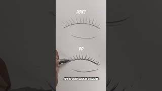 Don’t vs Do drawing a realistic eye Eyelashes tips for beginners shorts [upl. by Norahc]