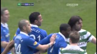 Rangers Kyle Bartleys tackle on Celtics Scott Brown [upl. by Berneta]