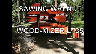 Sawing Walnut on the WoodMizer [upl. by Telocin396]