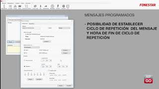 FONESTAR AIPGO  MENSAJES PROGRAMADOS [upl. by Maryrose391]