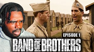 First Time Watching  BAND OF BROTHERS Episode 1 quotCurraheequot REACTION [upl. by Kinney]