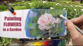 Painting Flowers in a Garden SAMPLE [upl. by Jeffy]