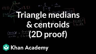 Triangle medians and centroids 2D proof  Geometry  Khan Academy [upl. by Kries866]