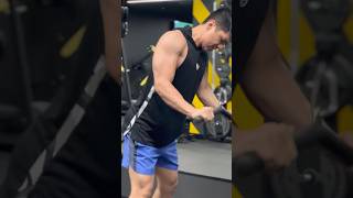 Triceps Vbar Pushdown💪🏋️‍♀️tricepsworkout fitfam motivationalquotes shorts viral [upl. by Lyrehs]