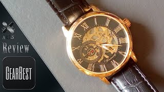 Forsining Men Winding Mechanical Watch Black amp Golden [upl. by Ramoh42]