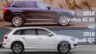 2018 Volvo XC90 vs 2018 Audi Q7 technical comparison [upl. by Ahsertal]