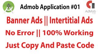 how to add admob ads in android app  1st Application  Admobs app earning [upl. by Bartley695]