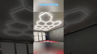 DIY hexagon garage lighting provides instant full brightness when switched on automobile gaming [upl. by Todd390]