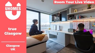 The Luxury Student Accommodation In Glasgow  true Glasgow Room Tour [upl. by Dreeda]