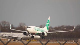 Transavia Airlines Boeing 7377K2 PHXRX arrival at Munich Airport Landung Flughafen München [upl. by Niamert101]