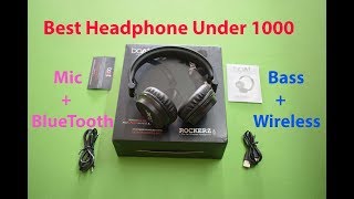 2019 Best Bluetooth Headphone with Mic Under 1000  Boat Rockerz 400  Powerfull Bass [upl. by Ynnaej]