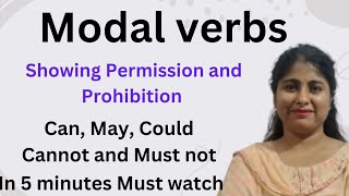 English Grammar Modal Verbs  Showing Permission and Prohibition [upl. by Relyhs]