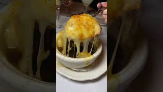 French Onion Soup with melted Swiss cheese and French bread [upl. by Maximilien]