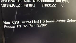 bypass quotnew cpu installedquot error asus P861M LX3 plus r20 [upl. by Yrod]