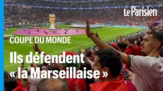 FranceMaroc  des supporters marocains empêchent les sifflets contre la Marseillaise [upl. by Eglanteen]