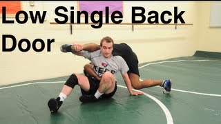 Low Single Leg Back Door Takedown Basic Wrestling and BJJ Moves and Technique For Beginners [upl. by Elfrieda]