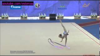 Maria Titova Ribbon Final  Russian Championships Penza 2014 [upl. by Abdel26]