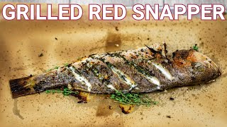 The BEST Way To GRILL WHOLE RED SNAPPER  Tasty To The Bone Easy Grilled Whole Red Snapper Recipe [upl. by Nnylharas444]