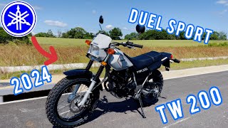 2024 Yamaha TW200 Duel Sport Motorcycle Close Look and Walk Around and Quick Ride [upl. by Artus42]