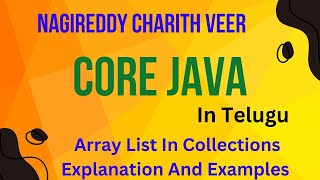 Part 24  ArrayList In Collections  Java Programming Language In Telugu [upl. by Licko]