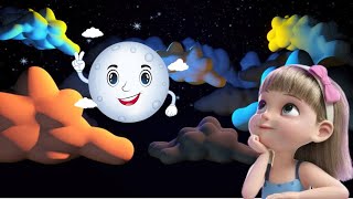 Chanda Mama Gol Gol چندا ماما گول گول  Hindi Nursery Rhymes for children Kids poem Huzoo kids tv [upl. by Ahsiket]