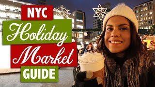 NYCs TOP 5 Christmas Markets 2018  Bryant Park amp More [upl. by Joab]