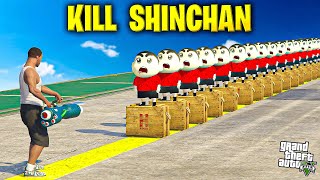 Franklin vs 1000 Shinchan 😡 in Gta 5  Happy Gamer [upl. by Tronna524]