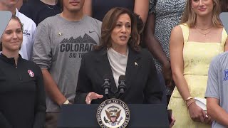 VP Kamala Harris speaks for the first time after Biden announced he was exiting race  Quickcast [upl. by Dombrowski]