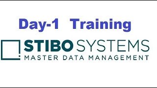 STIBO training Day1  Master Data Management  MDMMASTER DATA MANAGEMENTPIM  StiboSystems [upl. by Dannica]