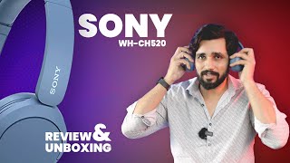 2023 Sony WHCH520 Wireless Headphone Unboxing amp Review  Hindi [upl. by Ainezey]