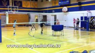 Volleyball Drill the best defense drill youll ever play [upl. by Burney]