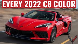 ALL 2022 Corvette C8 Colors  View Every Color Option Available [upl. by Hodges132]